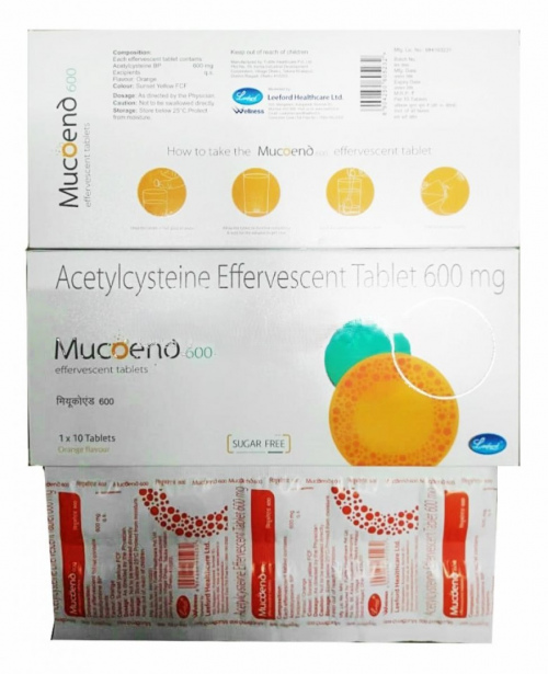 MUCOEND (2) 10X10TAB (Acetylcysteine 600mg)