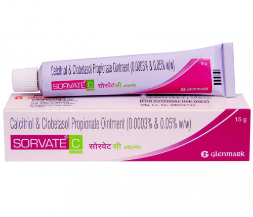 SORVATE C OINT 15GM (Calcitriol 0.0003 ww, Clobetasol 0.05 ww)