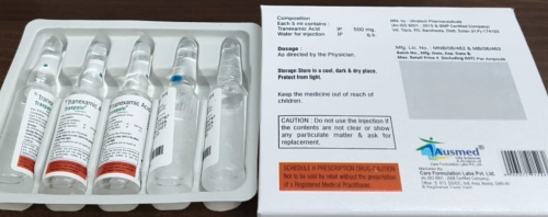 TRAXPAIN INJ 10X5X5ML  Tranexamic Acid 500mg