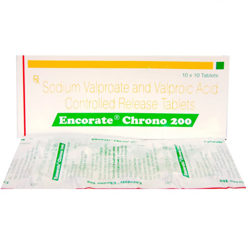 ENCORATE CHRONO 200  10TAB (Sodium Valproate 133.5mg, Valproic Acid 58mg)