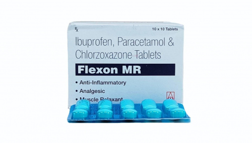 FLEXON-MR 100TAB (Ibuprofen 400mg, Paracetamol 325mg, Chlorzoxazone 250mg)