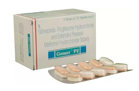 GEMER P2 ER 10TAB (Glimepiride 2mg, Metformin 500mg, Pioglitazone 15mg)