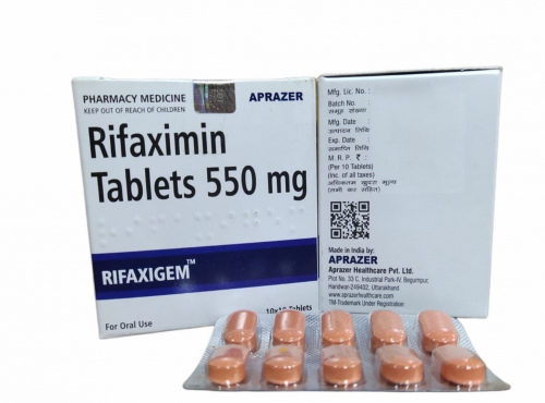 RIFAXIGEM 10X10 TAB (RIFAXIMIN 550 MG)