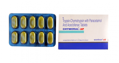 CHYMORAL-AP 10X10TAB (Aceclofenac, Paracetamol, Trypsin Chymotrypsin)