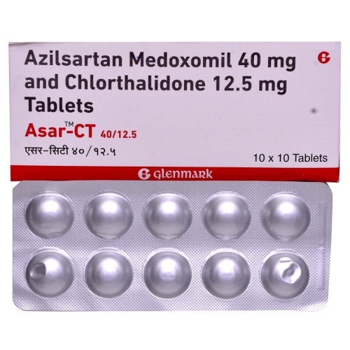 ASAR-CT 40 12.5MG 10X10TABLET (Azilsartan medoxomil 40mg + Chlorthalidone 12.5mg)