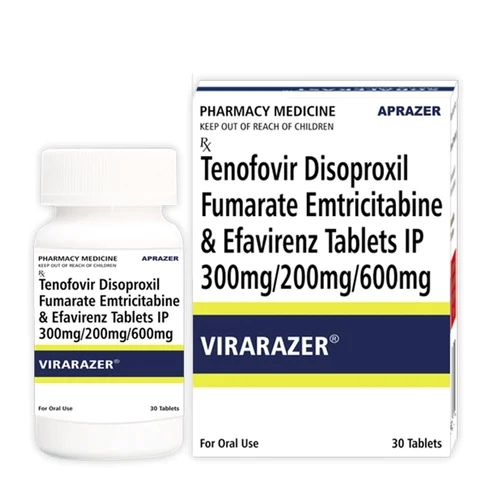 VIRARAZER 30TAB (Tenofovir Disoproxil Fumarate,Emtricitabine & Efavirenz)