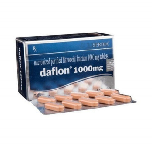 DAFLON 1X10TAB (Diosmin 900mg + Hesperidin 100mg SERDIA PHARMACEUTICALS INDIA PVT.LTD)