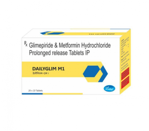 DAILYGLIM M1 200TAB (Glimepiride 1mg + Metformin 500mg)  (1)
