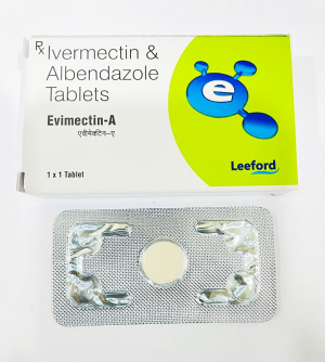 EVIMECTIN-A 30 таб. (Ивермектин 12 мг, Альбендазол 400 мг)