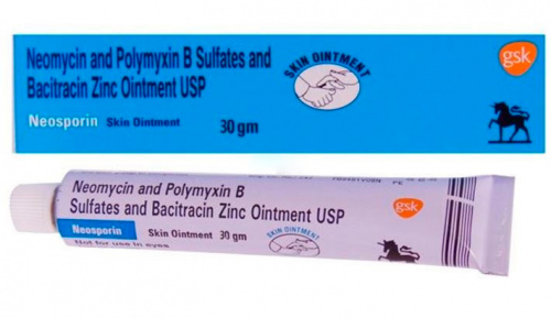 NEOSPORIN SKIN OINT 30GM (Bacitracin 400IU, Neomycin 3400IU, Polymyxin B 5000IU)